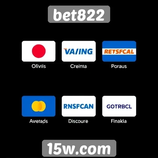 Opções de pagamento disponíveis no bet822